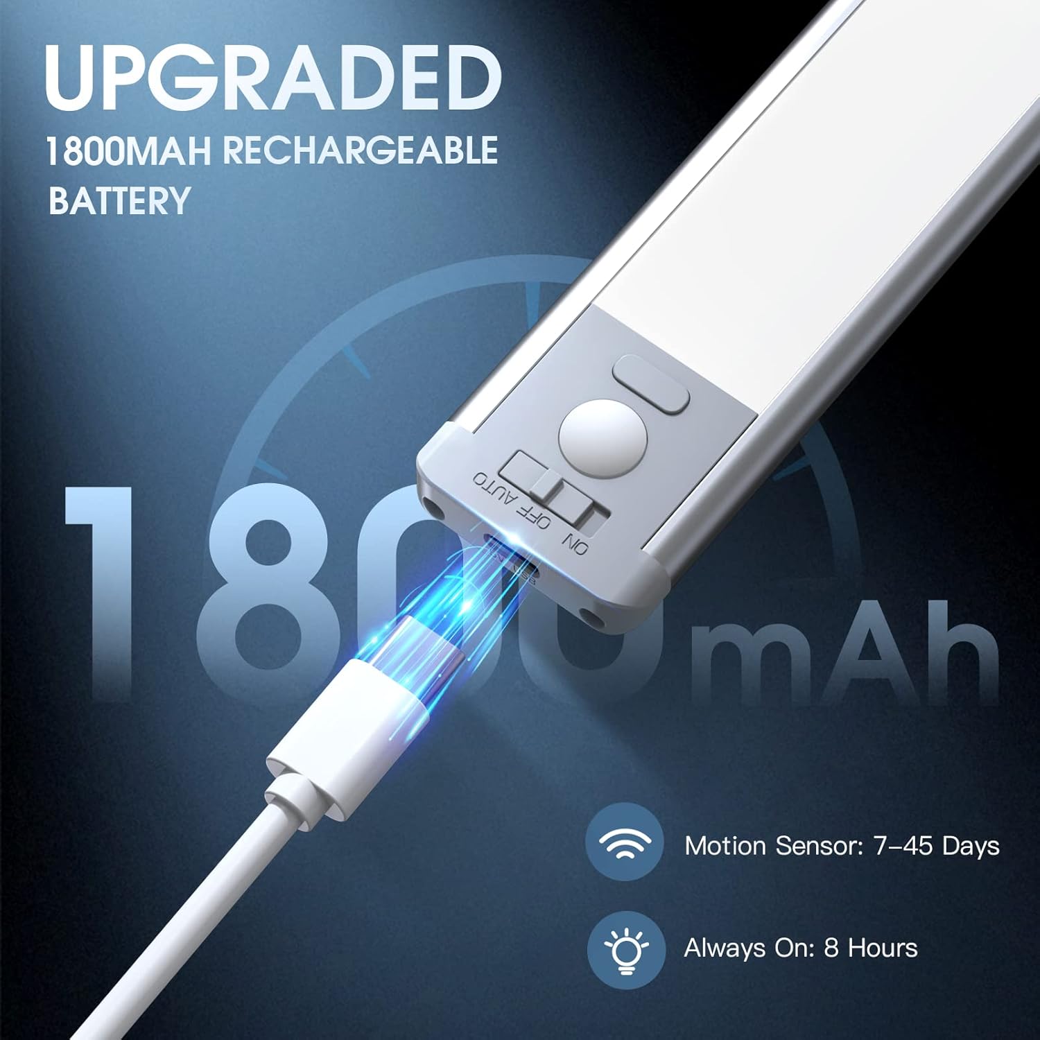 10inch 5 Levels Dimmable Magnetic Closet Lights, Wireless Under Counter Lights for Kitchen, Stairs